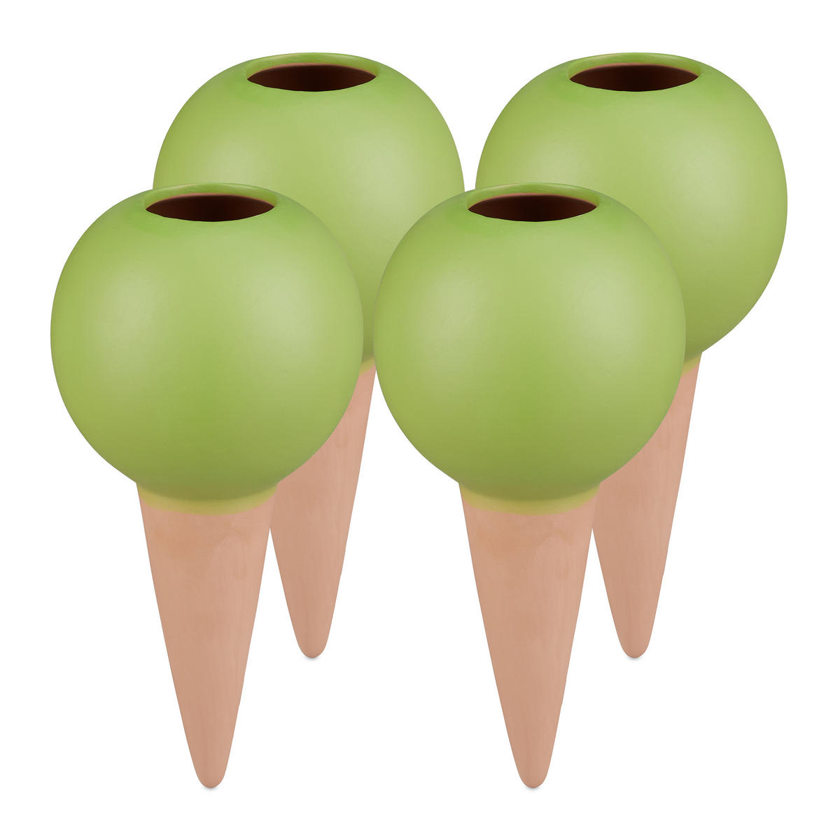 4XTONSPITZEN Bewässerung - Multicolor, Keramik (9/18/9cm) - Relaxdays