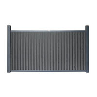 WPC Sichtschutzzaun CALLADO PREMIUM 1 x Element + 2 x Pfosten - Höhe: 115 cm - Anthrazit, Kunststoff (200/115cm) - Home Deluxe