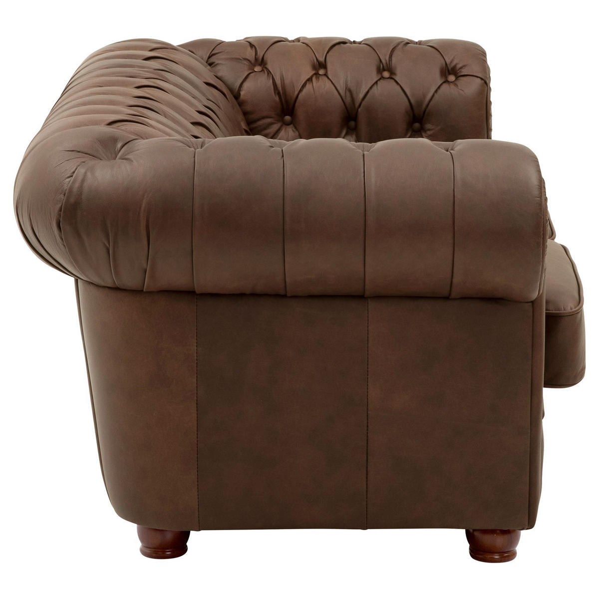 SOFA 2-Sitzer Kalea Echtleder (Antikoptik) braun - Braun, Leder (172/76/98cm) - 58aufmkessel