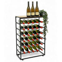 WEINREGAL Metall Freistehend 30 Flaschen - Schwarz, Metall (59/88/30cm) - DanDiBo