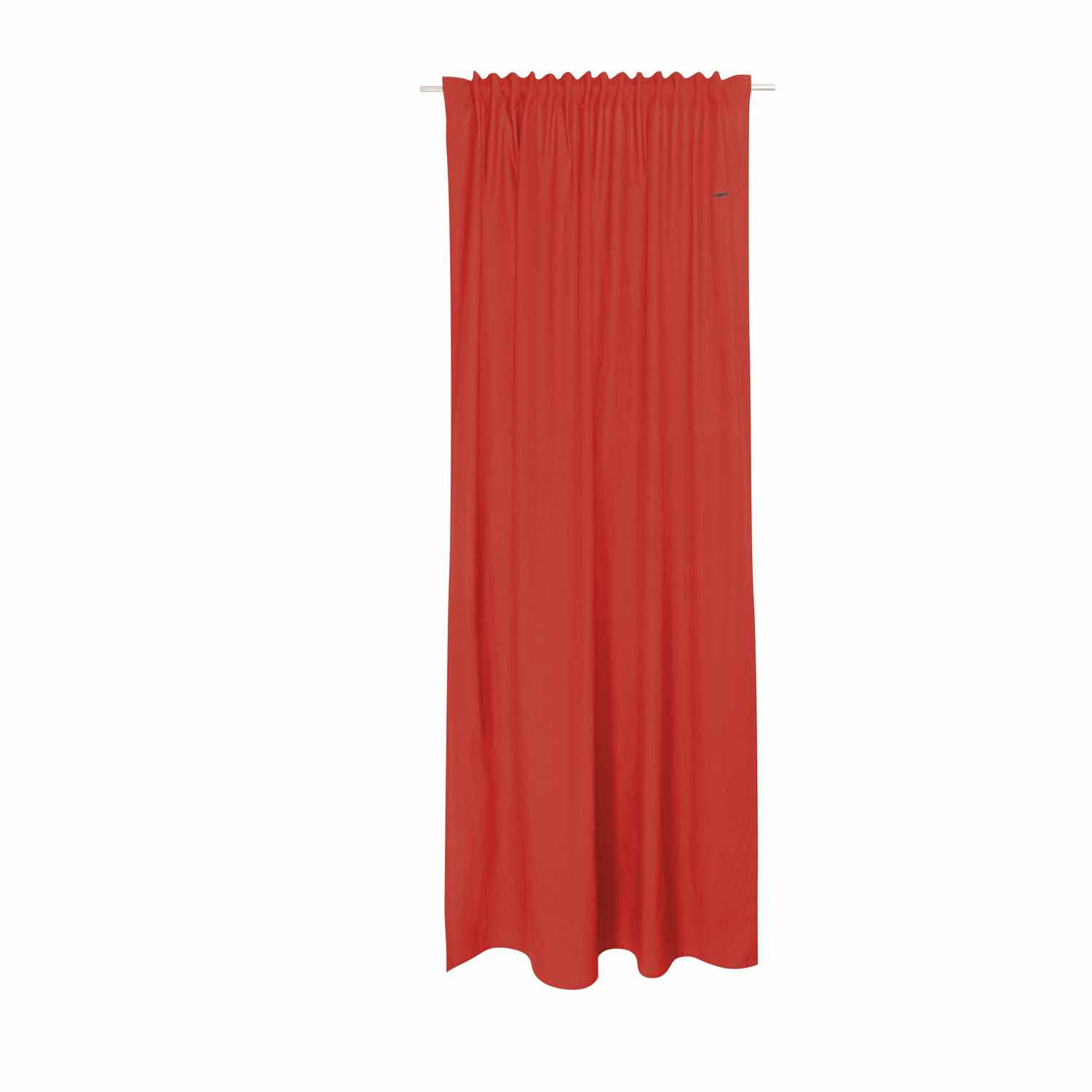 VORHANG MIT SCHLAUFENBAND NEO blickdicht - Rot, Textil (130/0.5/250cm) - Esprit