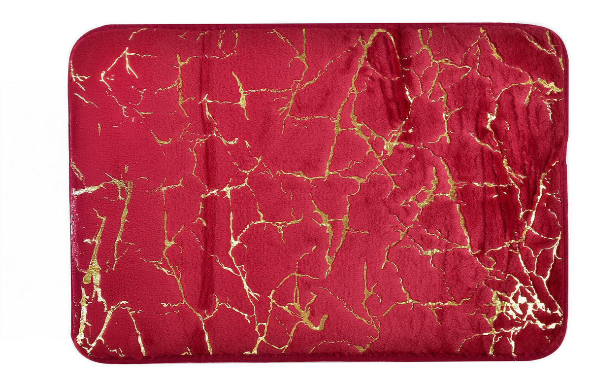 BADTEPPICH Zac Rot 58/40/2 cm Textilien - Rot, Textil (40/58cm) - Mondex