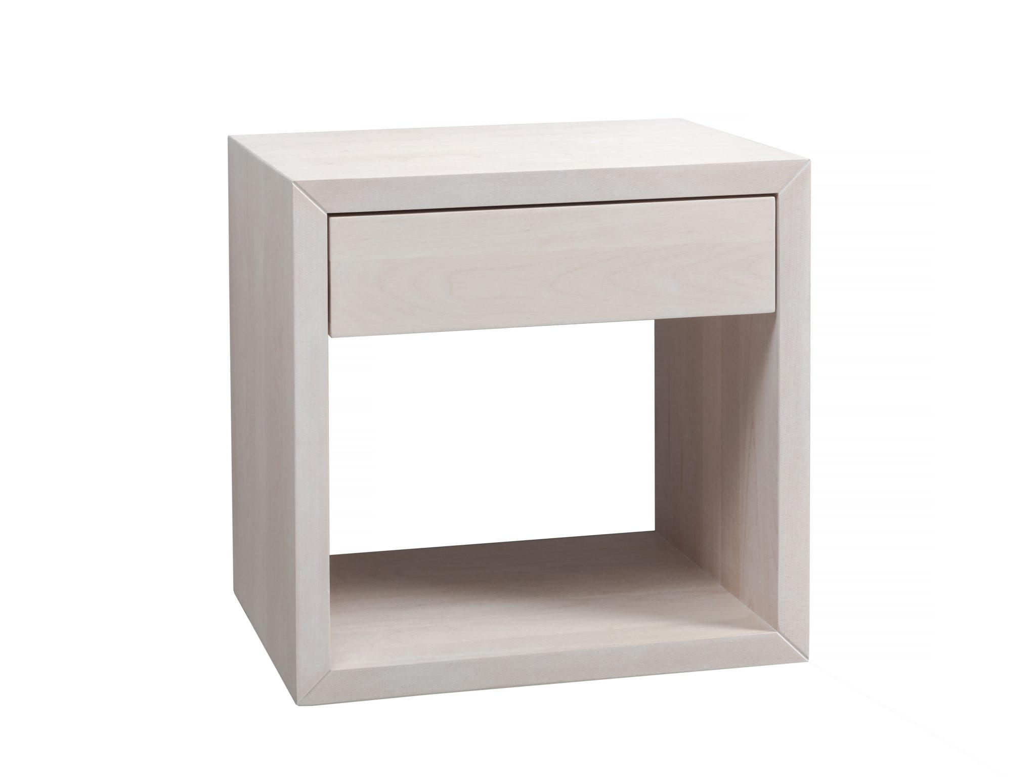 NACHTTISCH Hugo, weiße Birke, 30/39/39 cm - Weiß, Holz (39/39/30cm) - WOODEK