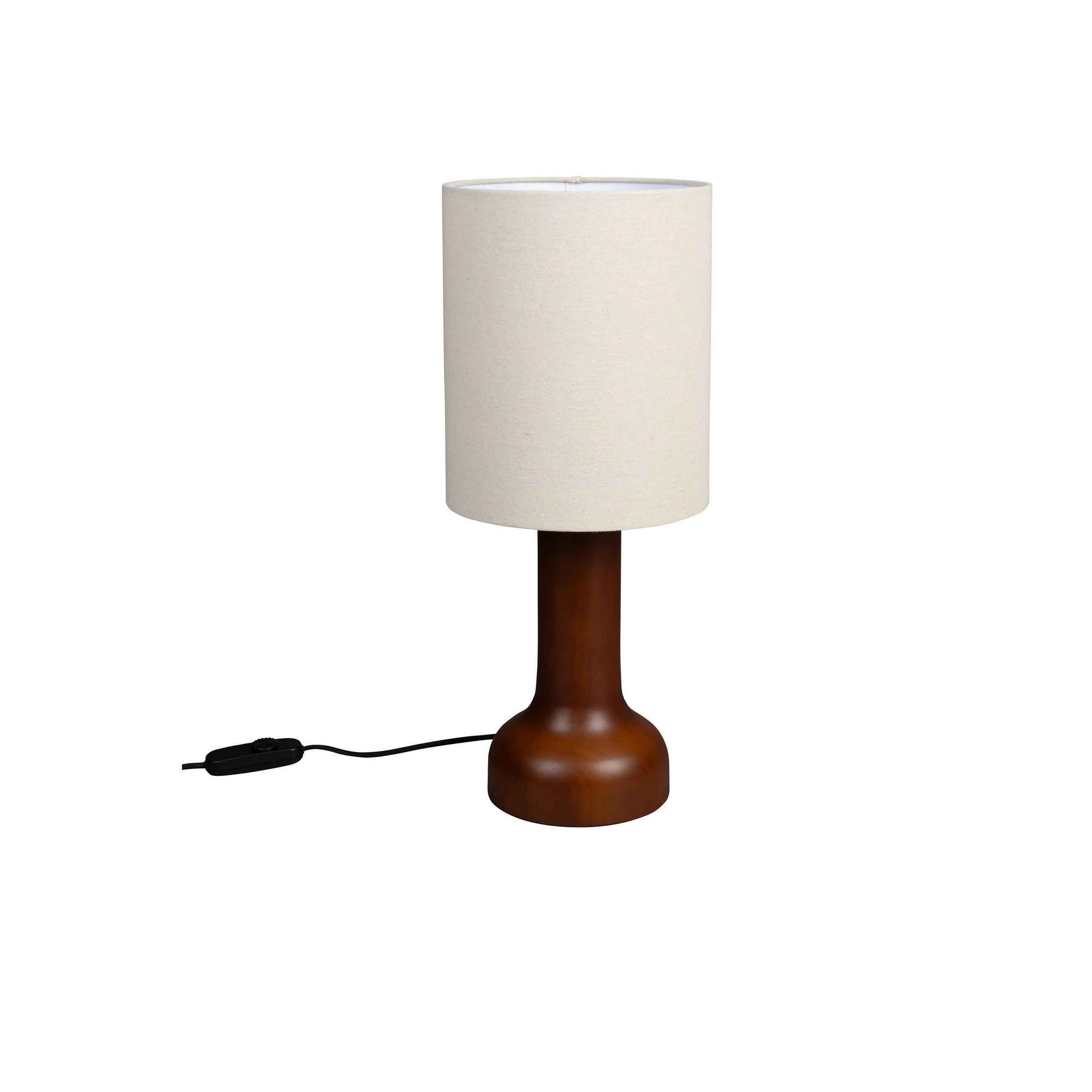 TISCHLAMPE Jones - Beige, Holz (25/25/60cm) - Dutchbone
