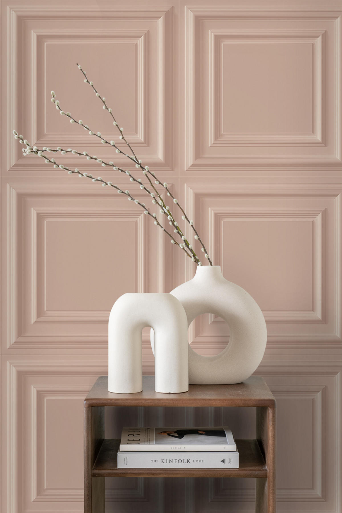 TAPETE Holzwandverkleidung 53 cm x 10.05 m - Pink, Papier (53/1000cm) - Origin Wallcoverings