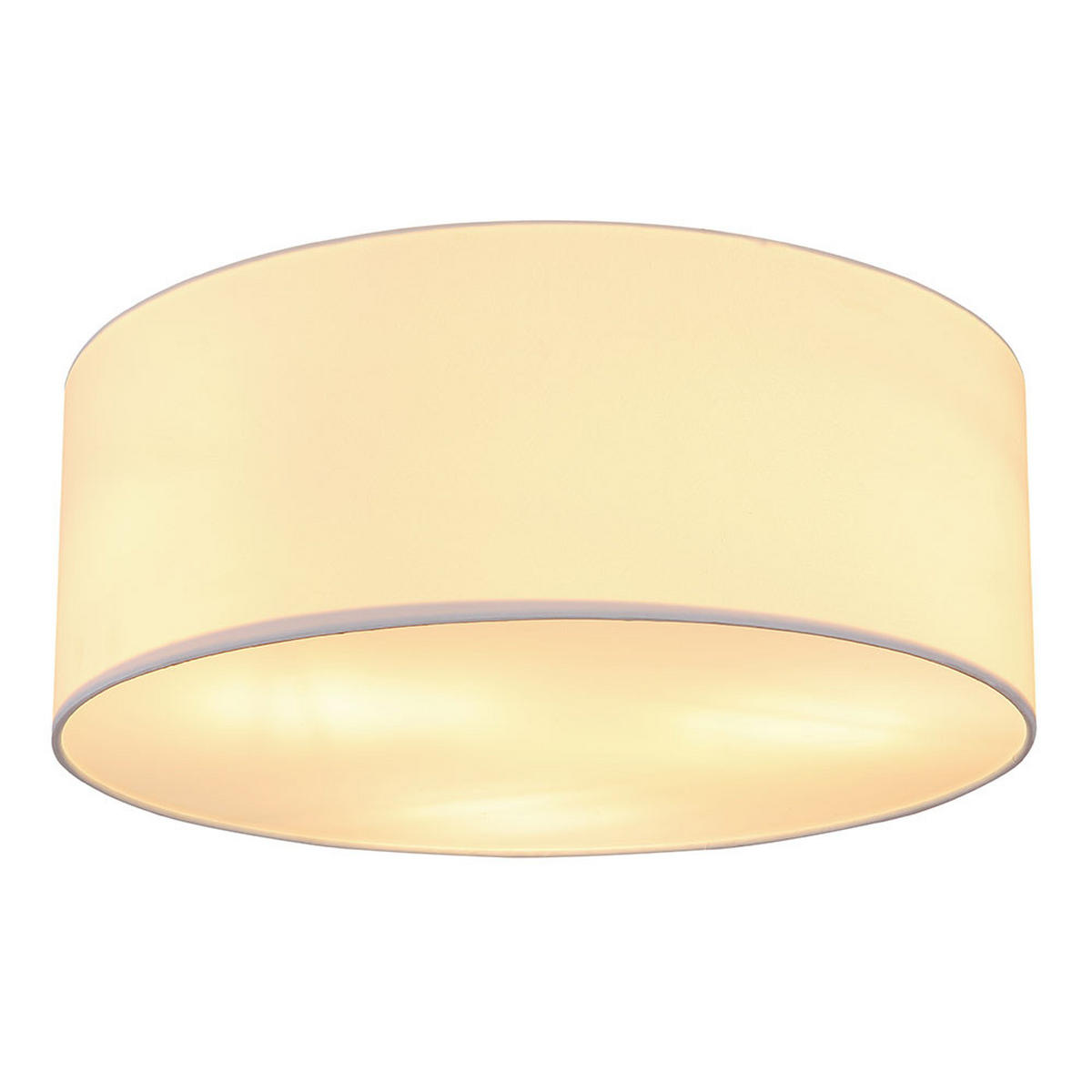 DECKENLEUCHTE Metall Textil Weiß Bluetooth Lautsprecher - Weiß, Textil (40/40/17.5cm) - Globo Lighting