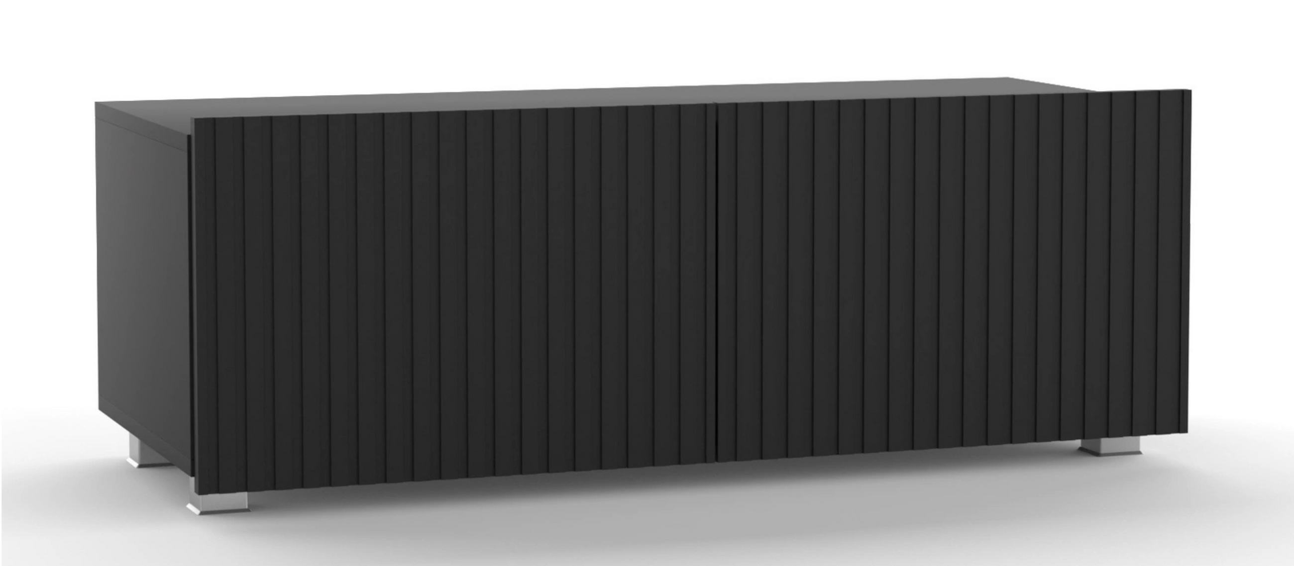Ravio Tv-Lowboard Schwarz 100x38x43 cm