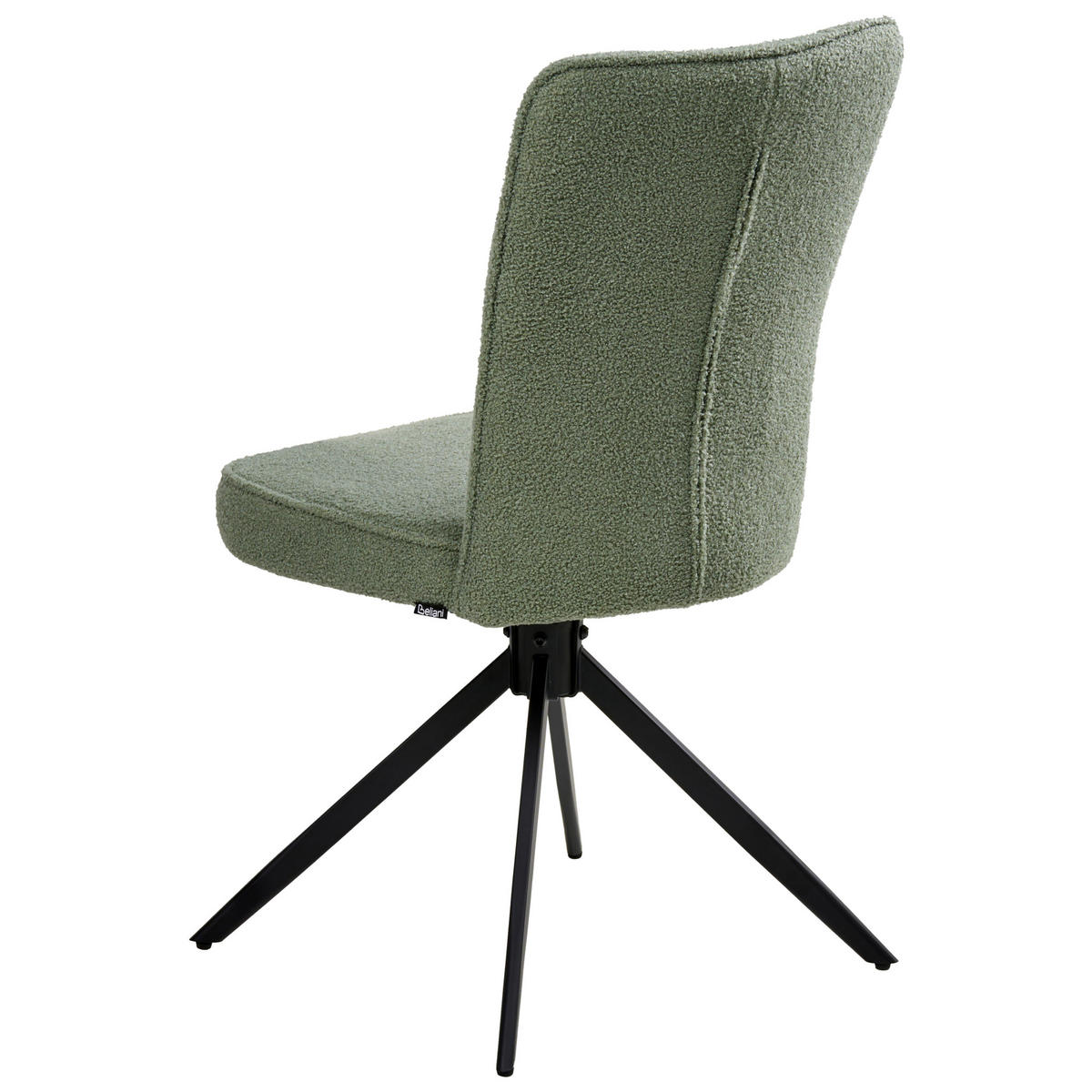 ESSZIMMERSTUHL 2er-Set drehbar Bouclé Hellgrün Ryan - Hellgrün, Textil (51/91/69cm) - Beliani
