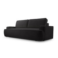 SOFA MONOS SCHWARZ Schlaffunktion Bouclé - Schwarz, Textil (248/94/110cm) - Luxkor24