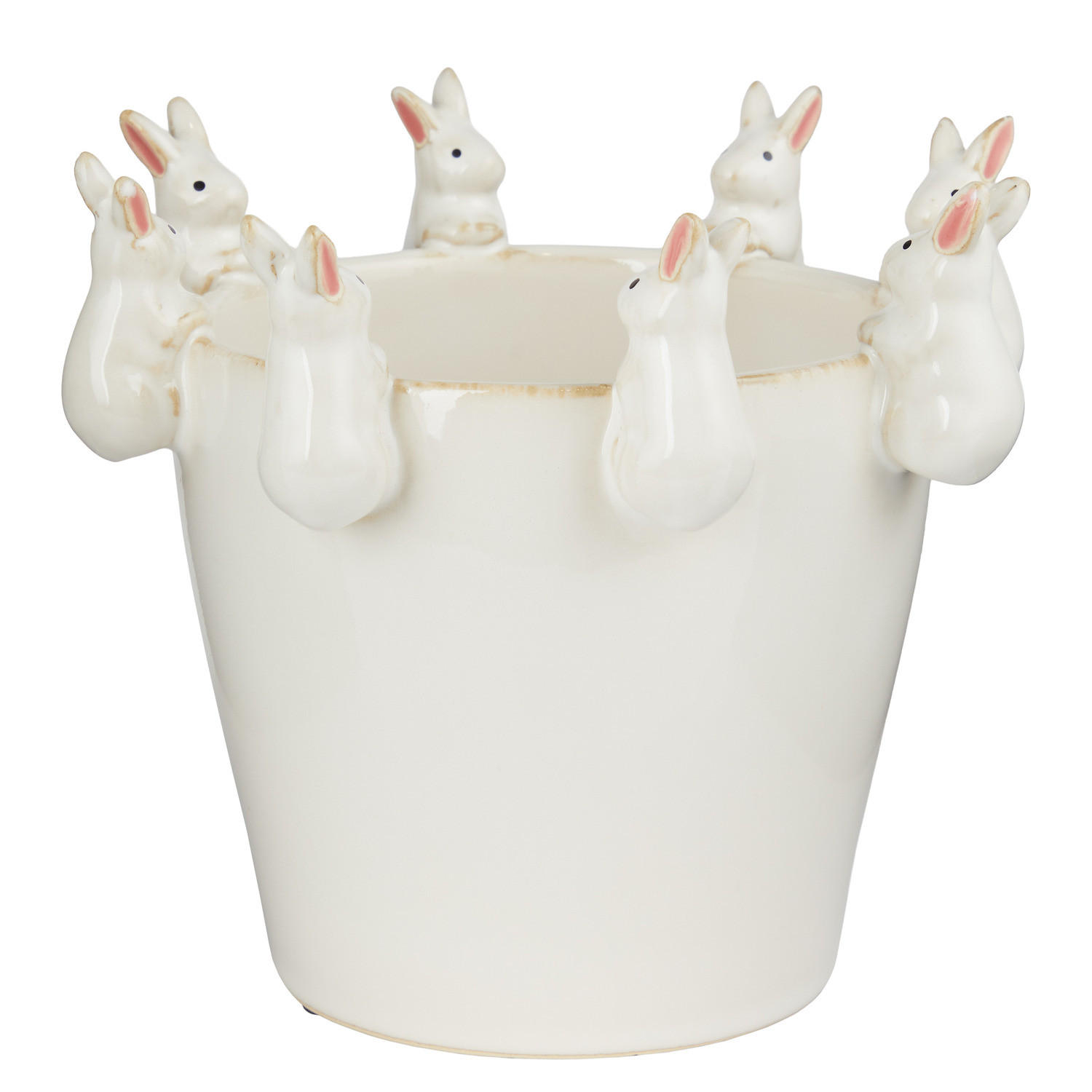 BLUMENTOPF Circle Of Friends - Weiß, Keramik (17cm) - Butlers