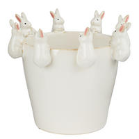 BLUMENTOPF Circle Of Friends - Weiß, Keramik (17cm) - Butlers