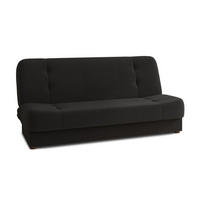 SCHLAFSOFA Sena - Schwarz/Braun, Holz/Kunststoff (195/89/89cm) - Sofnet