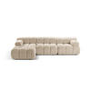 ECKSOFA modular links Bellis aus Boucle leichtes beige 4 Sitzplätze - Creme, Textil (155/282cm) - Micadoni