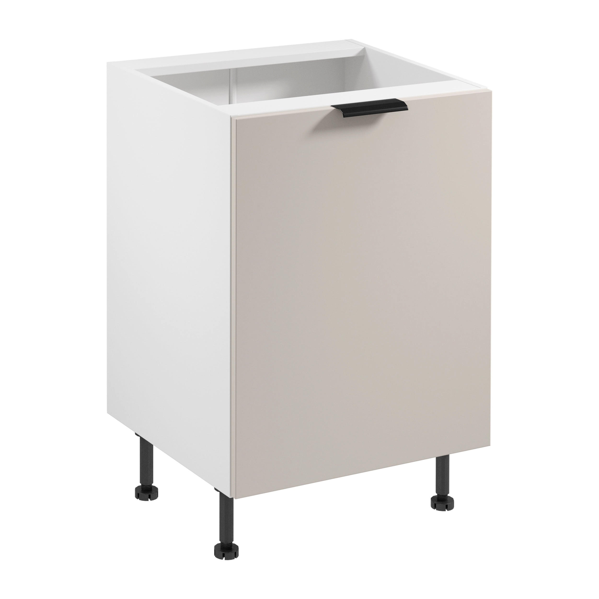 UNTERSCHRANK D60 P/L – Sorento Weiß Beige – Weiß / Beige - Beige/Weiß, Holzwerkstoff (60/87/52cm) - ROYAL24_MARKT