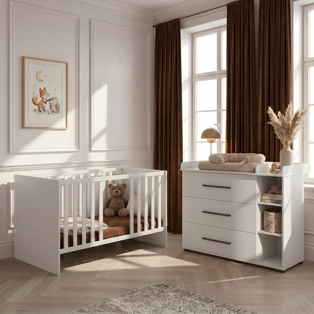 BABYBETT Essentials Premium Weiß - Weiß, Holz/Holzwerkstoff (70/140cm) - arthur berndt
