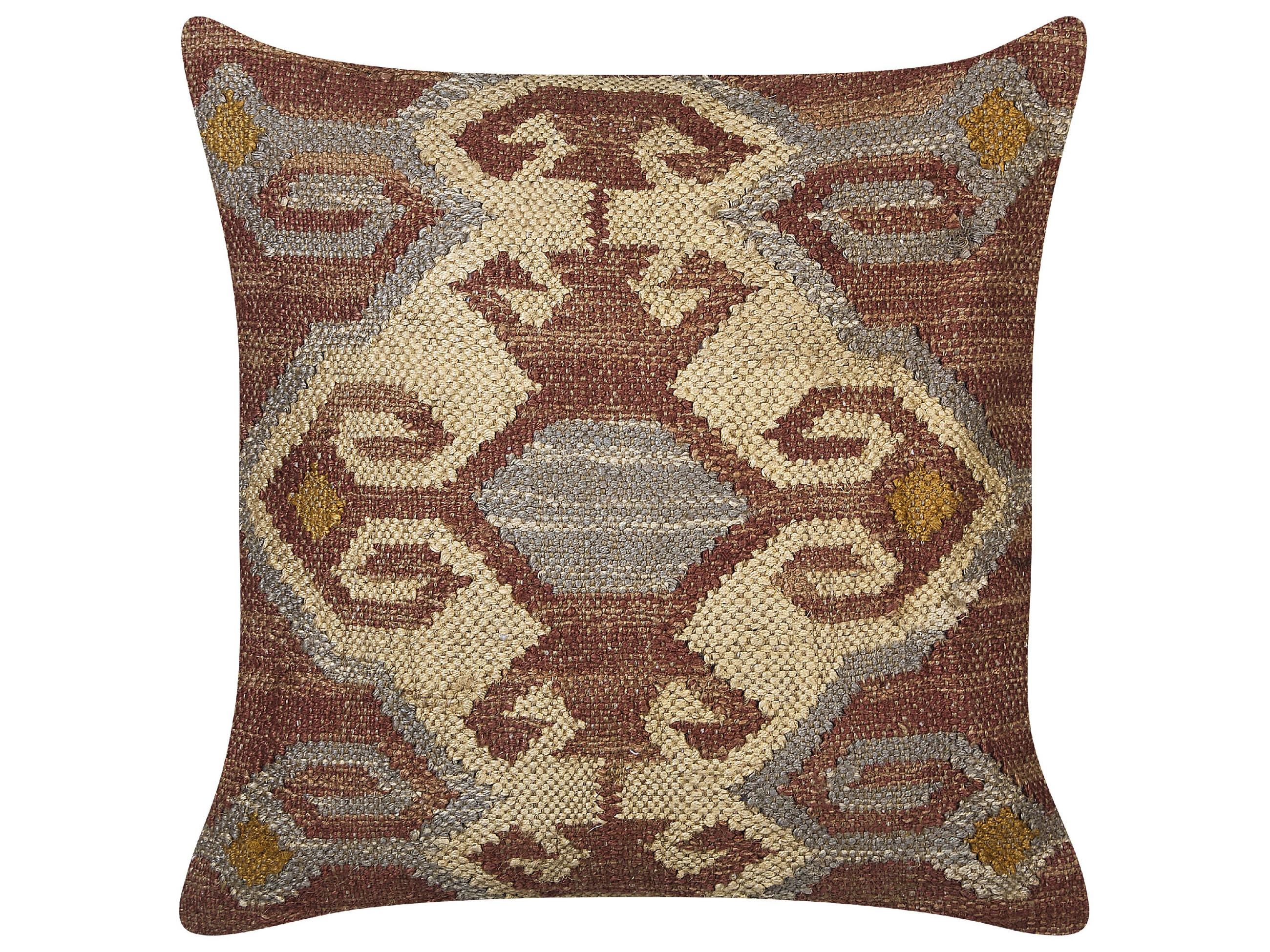 DEKOKISSEN Bunt 45/45 cm Urpad - Multicolor, Naturmaterialen (45/45cm) - Beliani