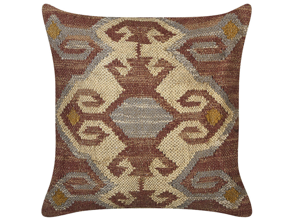 DEKOKISSEN Bunt 45/45 cm Urpad - Multicolor, Naturmaterialen (45/45cm) - Beliani
