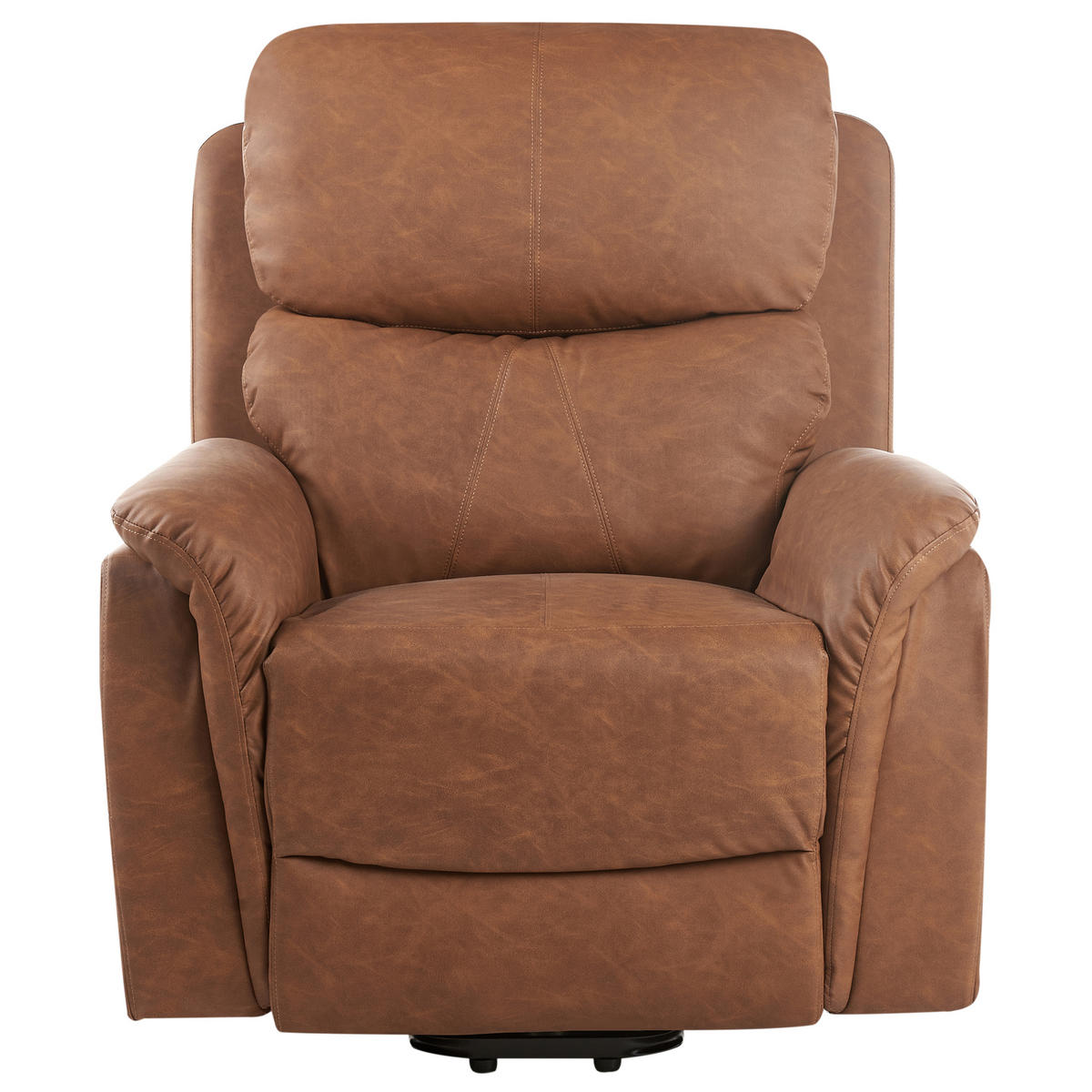 ELEKTRISCHER-FERNSEHSESSEL mit Massagefunktion Kunstleder Braun Glorie - Braun, Kunststoff (85/82/85cm) - Beliani