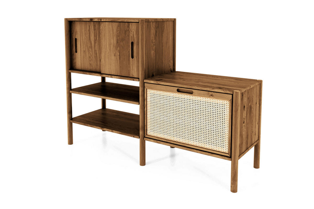 REGAL INA Wildeiche - Alteiche, Holz (148/106/46cm) - byoak