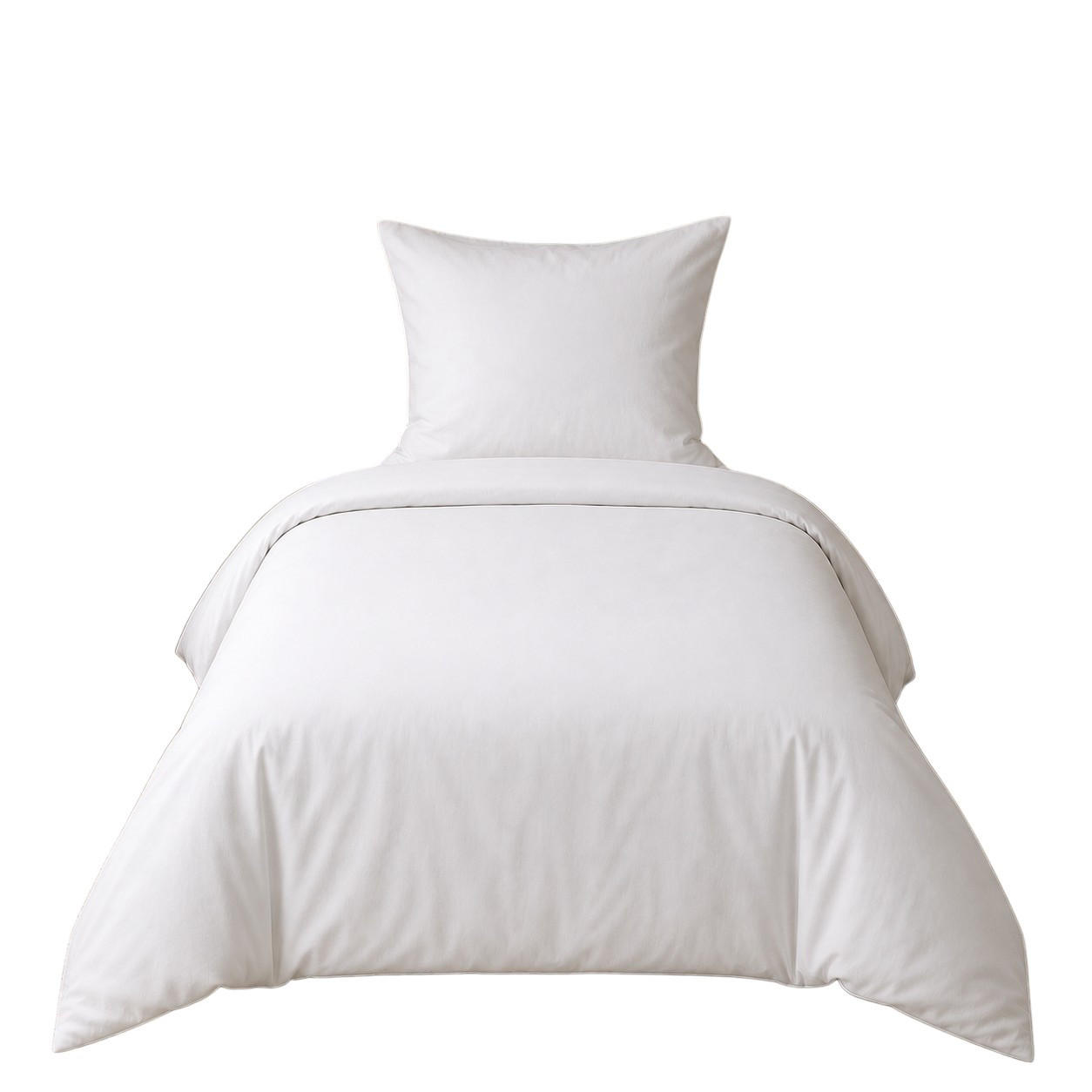 BETTWÄSCHE 2-teilig 135/200 cm UNI WEISS - Weiß, Textil (135/200cm) - ROLFNERS