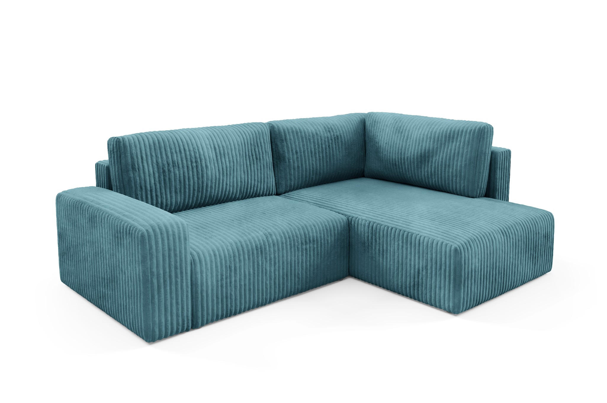 ECKSOFA Natalia Xl - Blau, Holzwerkstoff/Textil (245/182cm) - Fun Möbel