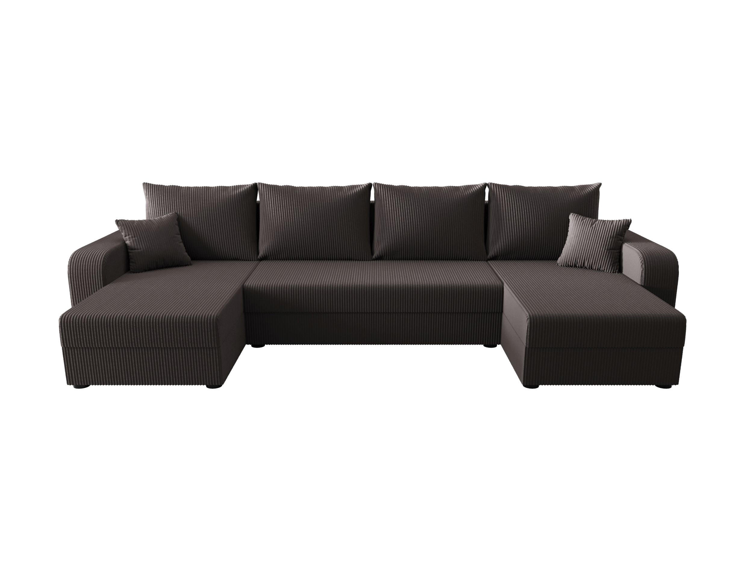 WOHNLANDSCHAFT HEWLET U BIS Zoom 21 mit Schlaffunktion - Dunkelgrau, Textil (305/90/140cm) - Bedante