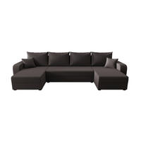 WOHNLANDSCHAFT HEWLET U BIS Zoom 21 mit Schlaffunktion - Dunkelgrau, Textil (305/90/140cm) - Bedante