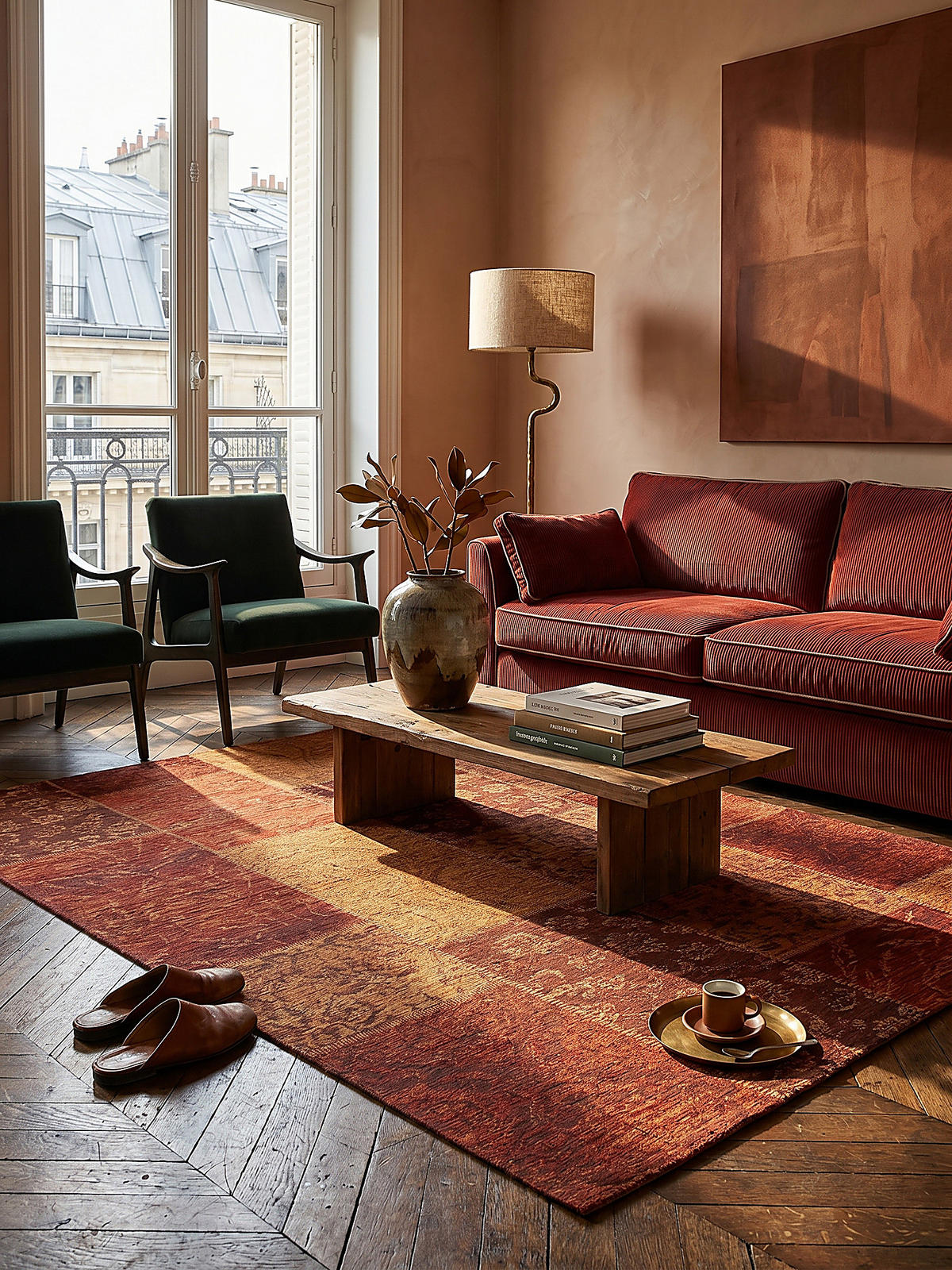 TEPPICH COQUET, geometrisch, Orange, 200 x 290 cm - Orange, Textil (290/200cm) - KADIMA DESIGN