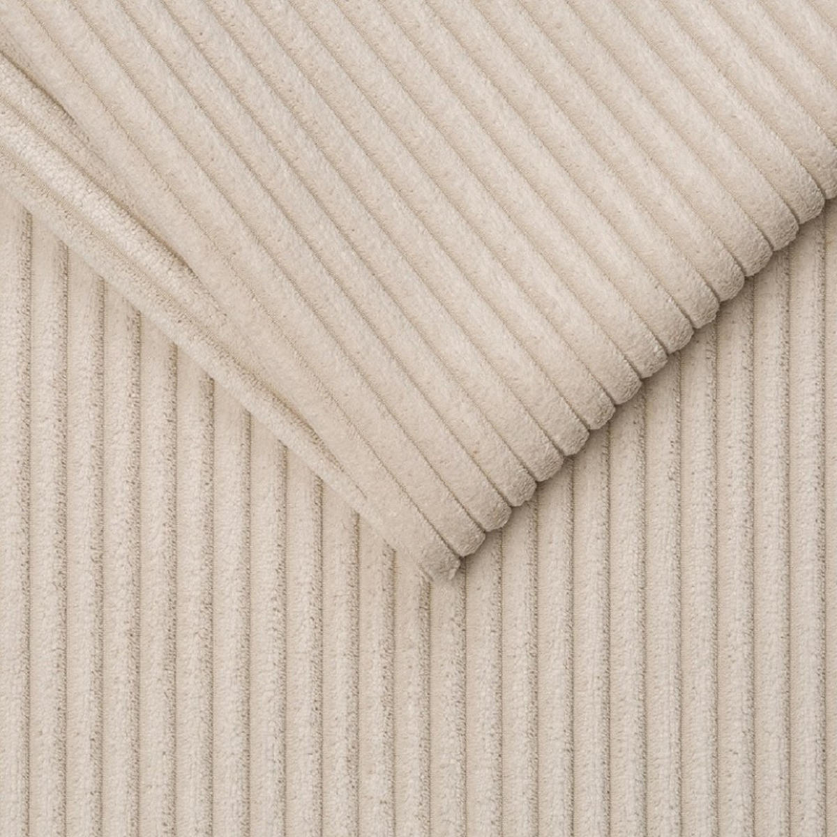 ECKSOFA mit elektronische Sitztiefenverstellung, USB-Anschluss und stilvollem Breitcord-Bezug - Beige, Textil (243/200cm) - ed exciting design