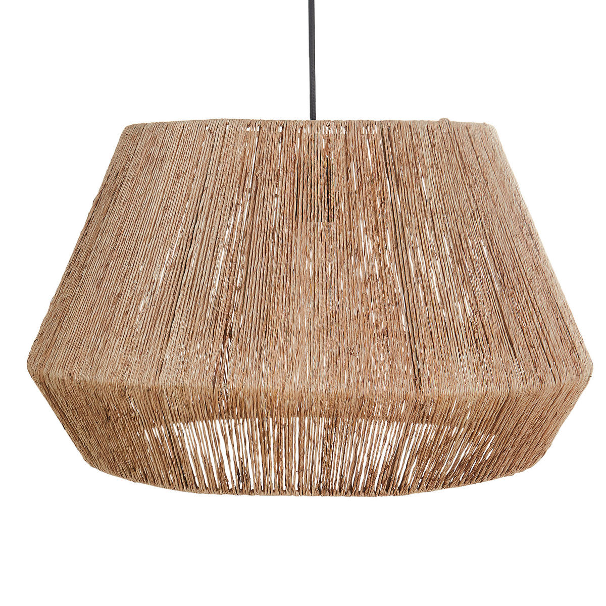 HÄNGELEUCHTE Jute Naturfarben Birau - Naturfarben, Naturmaterialien (48/48/128cm) - Beliani