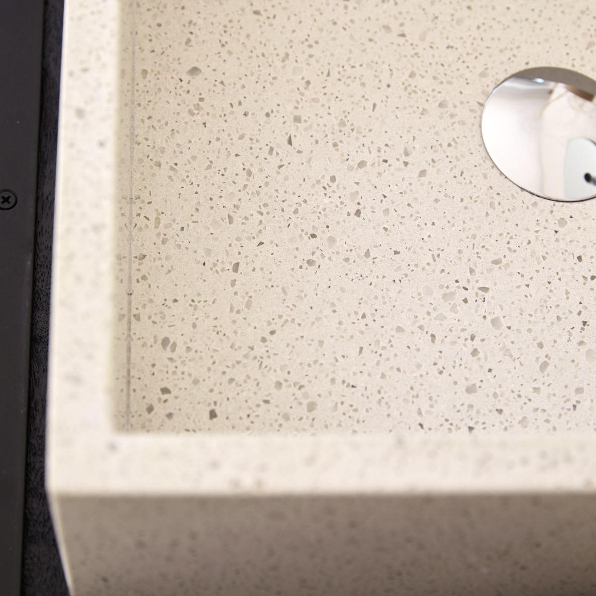 WASCHBECKEN Made Grau aus Premium-Terrazzo - Grau, Stein (40/13/40cm) - Tikamoon