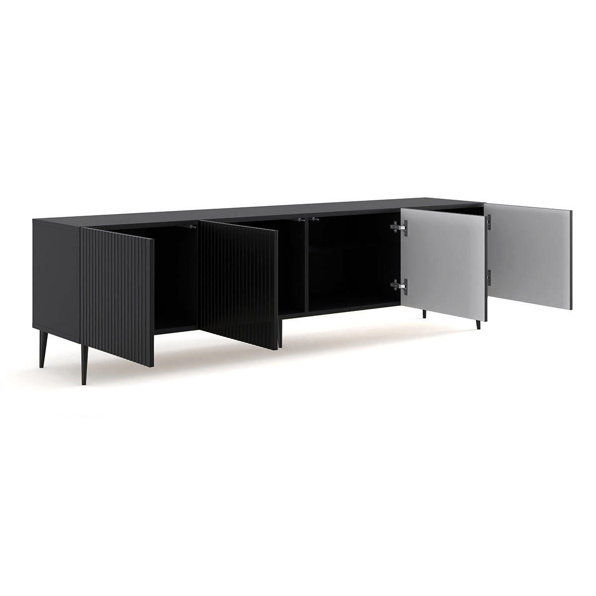 TV STOLÍK Philaé Čierna - čierna, kompozitné drevo (200/56/42cm) - Petits-meubles