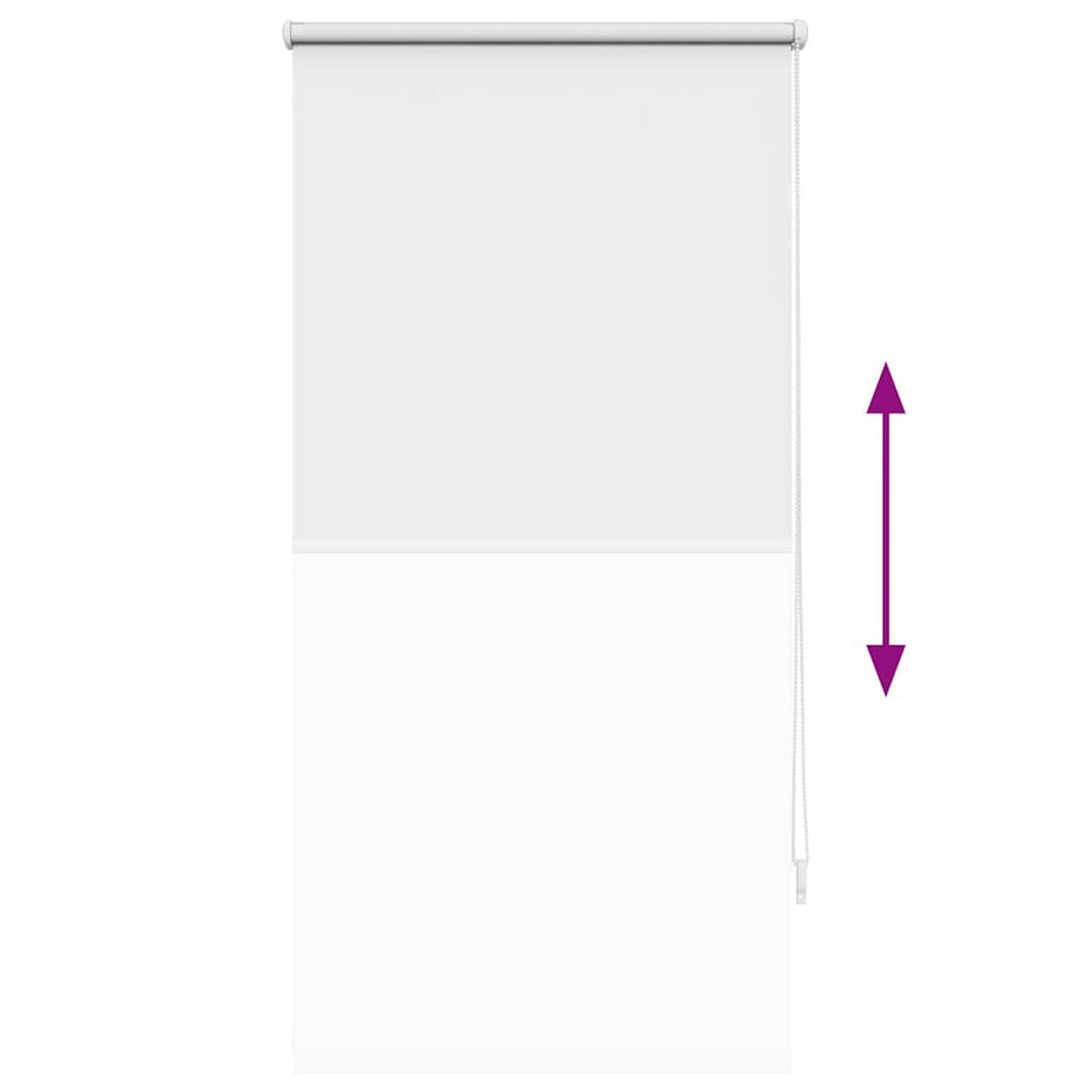 VERDUNKELUNGSROLLO 64,4/120 cm Stoffbreite 60 cm aus Polyester Weiß - Weiß, Textil (60/120cm) - vidaXL