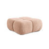 POUF Chenille Stoff Pink - Pink/Koralle, Kunststoff/Textil (95/41/95cm) - Makamii