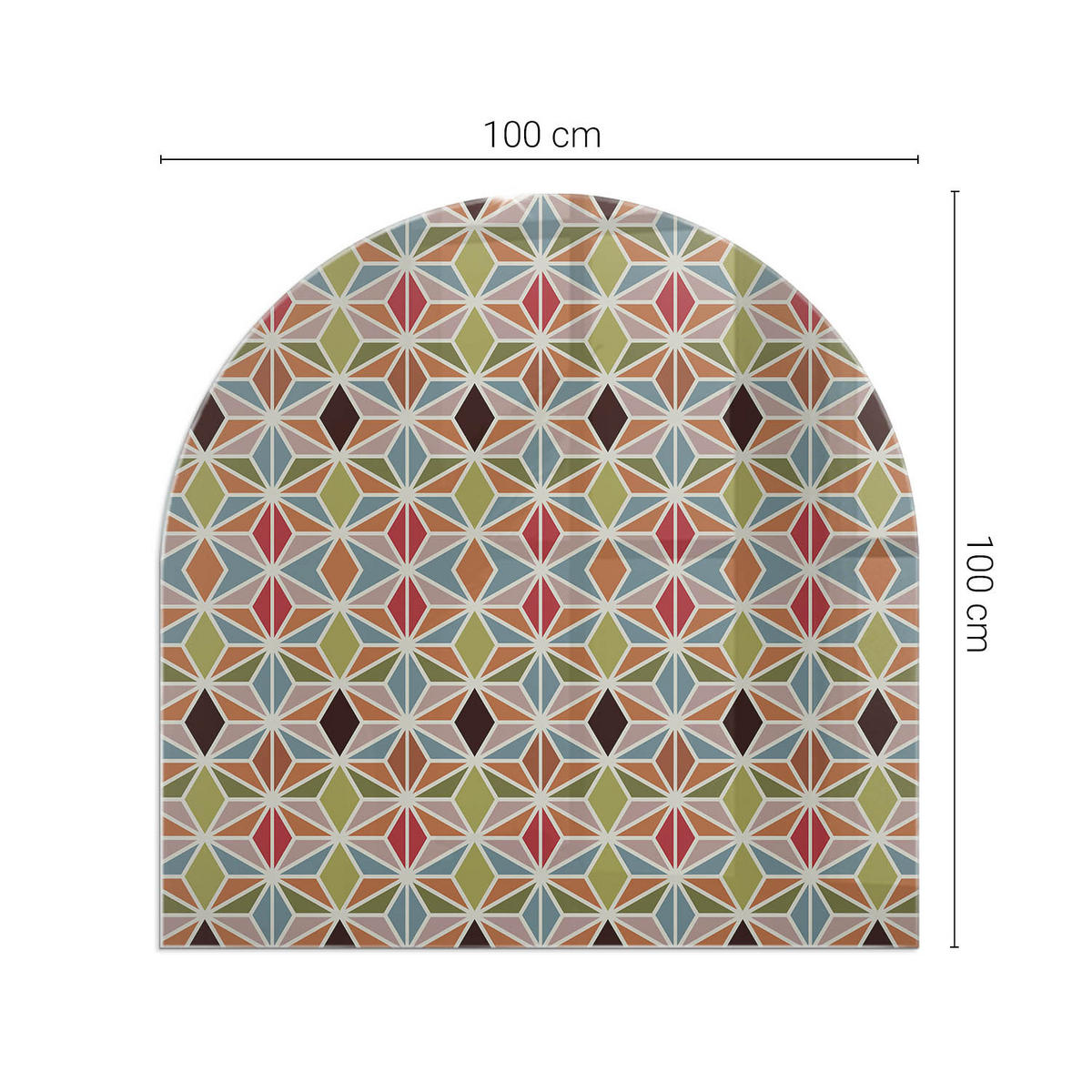 GLASPLATTE für Kamin 100x100 cm Braun - Braun, Glas (100/100/0.4cm) - ArtPrintCave