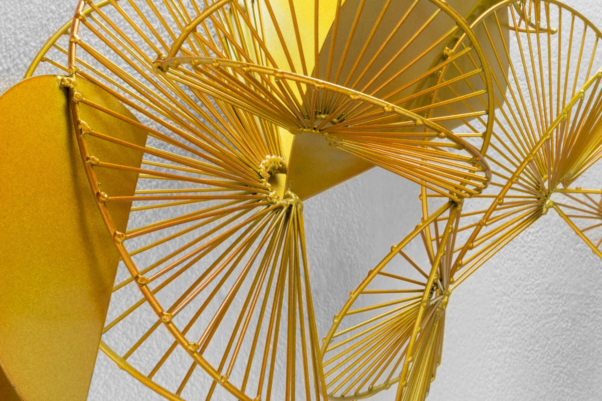 WANDDEKO Gold 105/47 cm - Goldfarben, Metall (3.85/47/22cm) - KUNSTLOFT