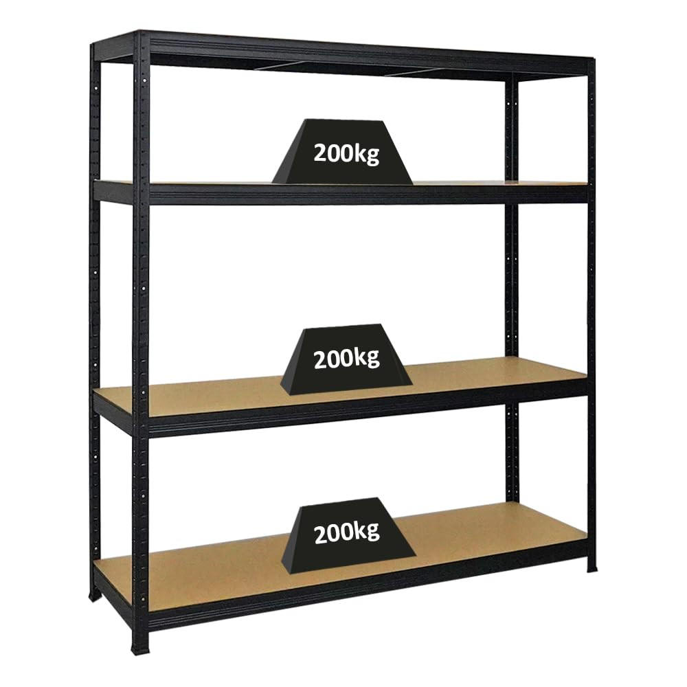 Proregal Schwerlastregal Schwarz 150x160x45 cm