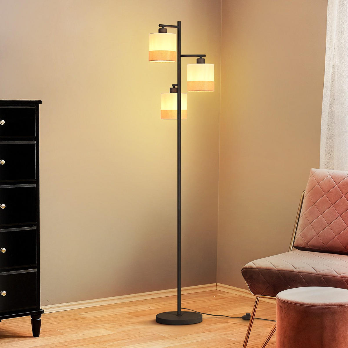 STEHLAMPE CALW Ⅲ 25/14/158 cm - Schwarz, Metall (25/14/158cm) - Nettlife