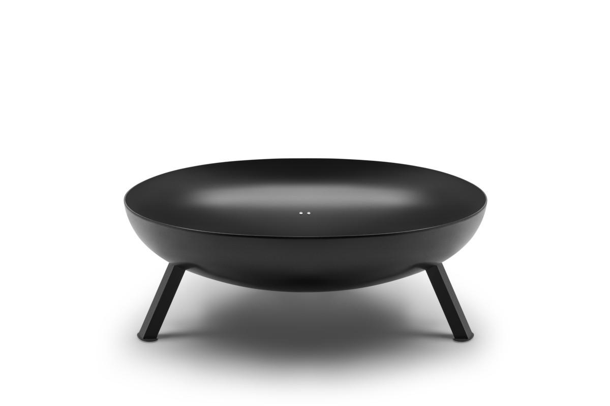 FEUERSCHALE BOMBE Schwarz Ø 79 cm 26 kg aus Stahl 4 mm - Schwarz, Metall (79/30/79cm) - The Favilla