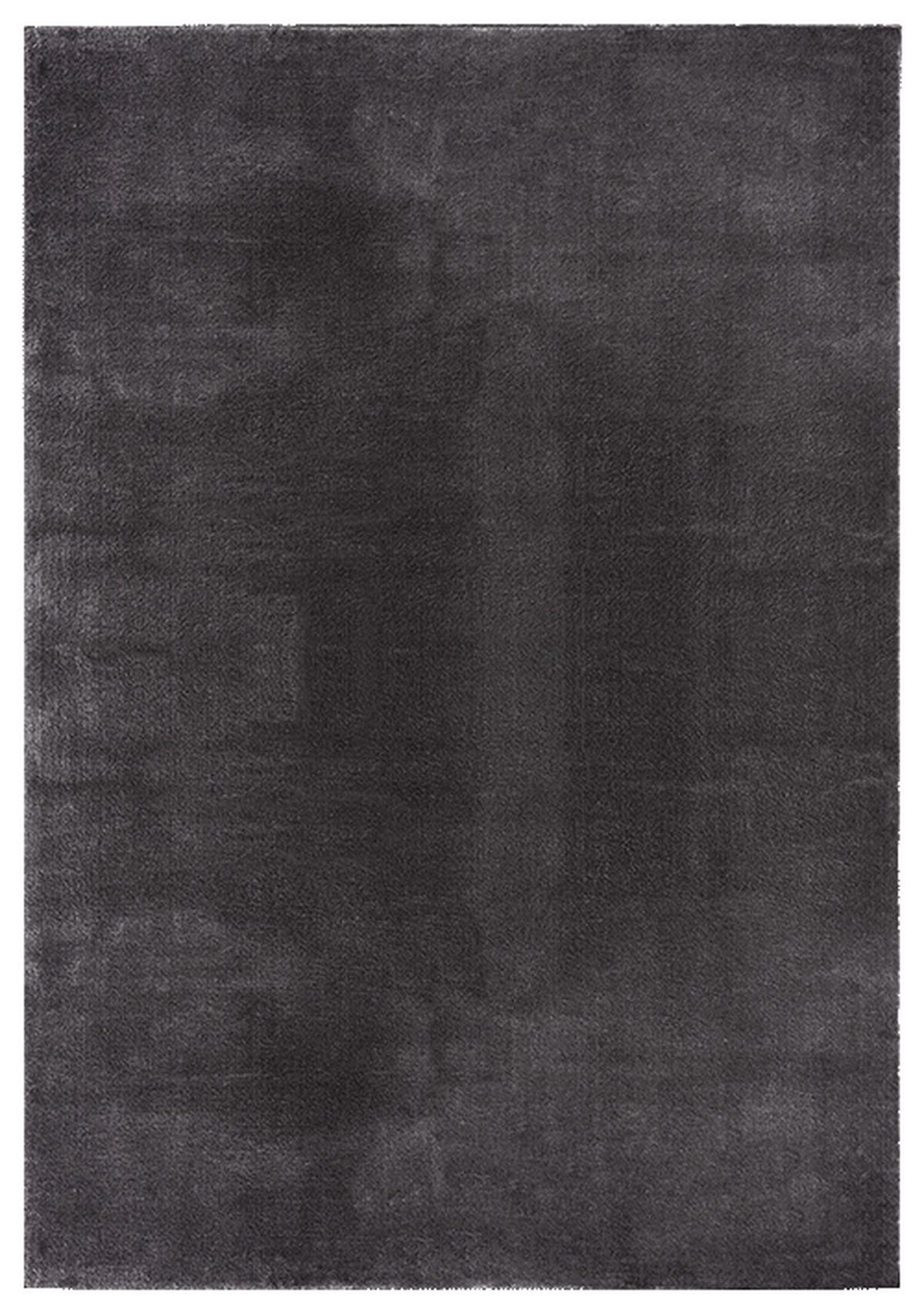 HOCHFLORTEPPICH Antirutsch Uni ALDAN Polyester Anthrazit 240 x 340 cm - Anthrazit, Textil (240/340cm) - KADIMA DESIGN