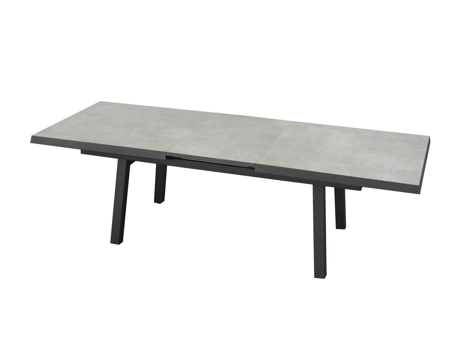 GARTENTISCH Georgia Aluminium ausziehbar 200-260/100/75 cm - Grau, Kunststoff (200/100/75cm) - Green Spirit