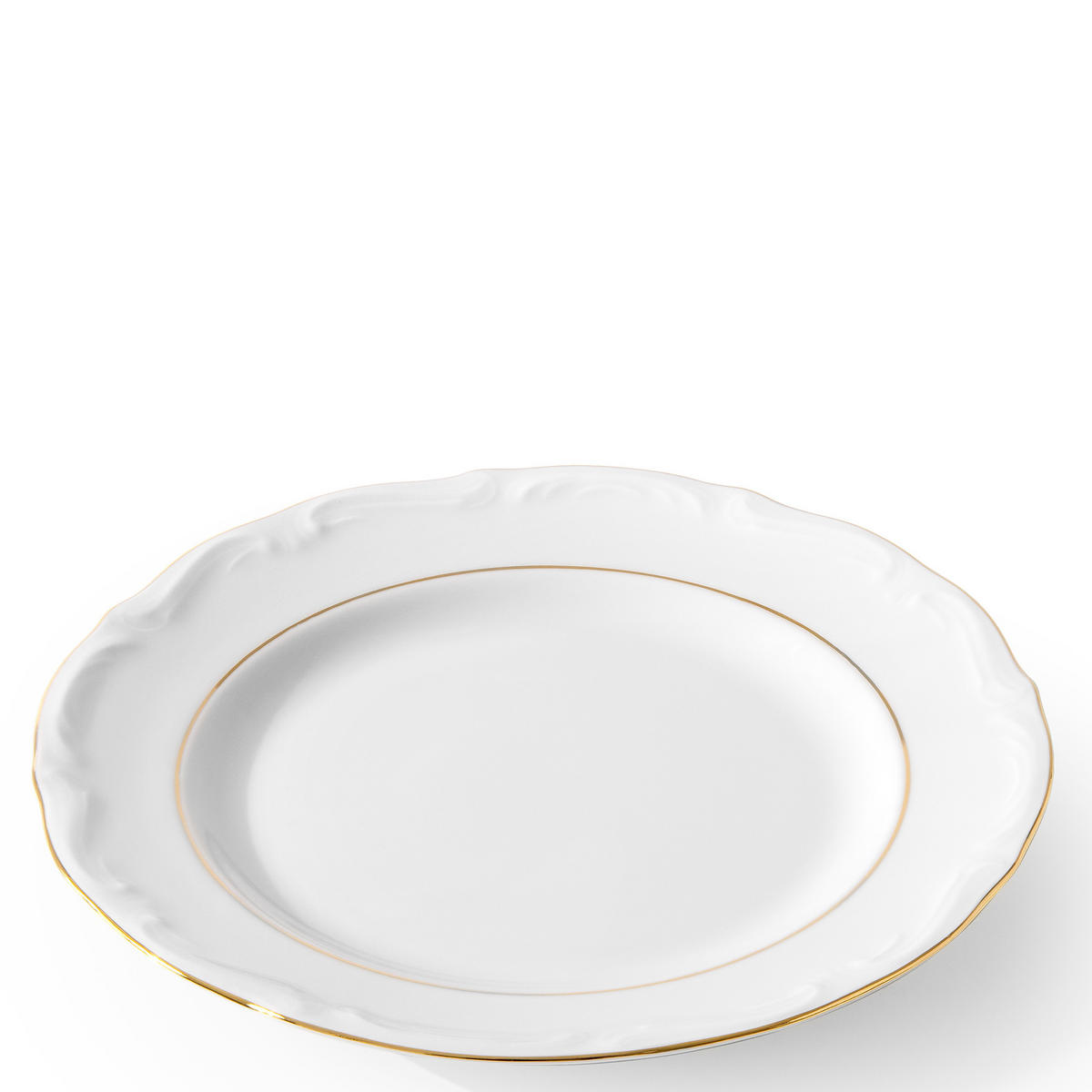 KOMBISERVICE Chodziez MARIA TERESA 30-tlg Porzellan mit Goldrand, Weiß / Gold - Goldfarben/Weiß, Keramik (25/8/25cm) - KONSIMO®