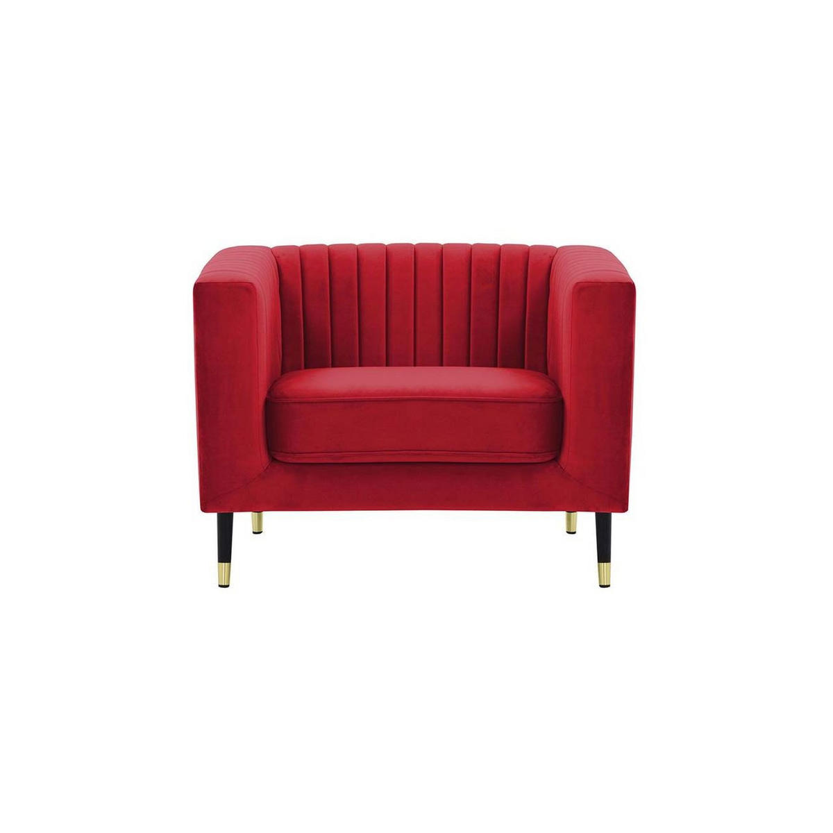 SESSEL Slender-Velluto 7 - Rot, Holz/Textil (99/71/83cm) - SLF24