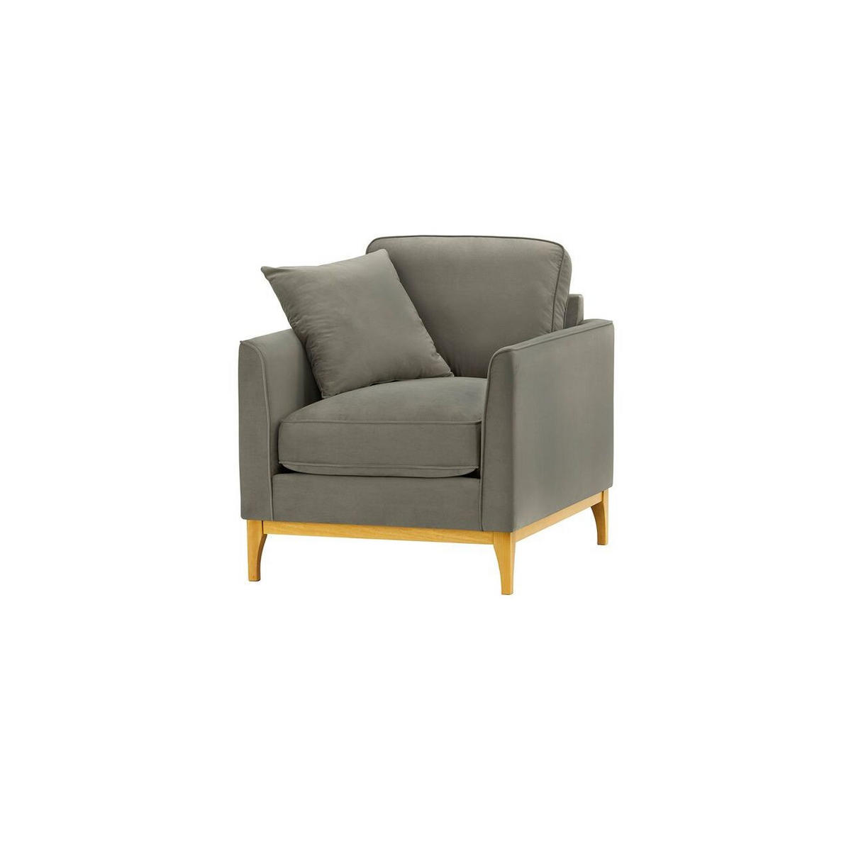 SESSEL Linara-Velluto 17 - Braun, Holz/Textil (81/91/95cm)