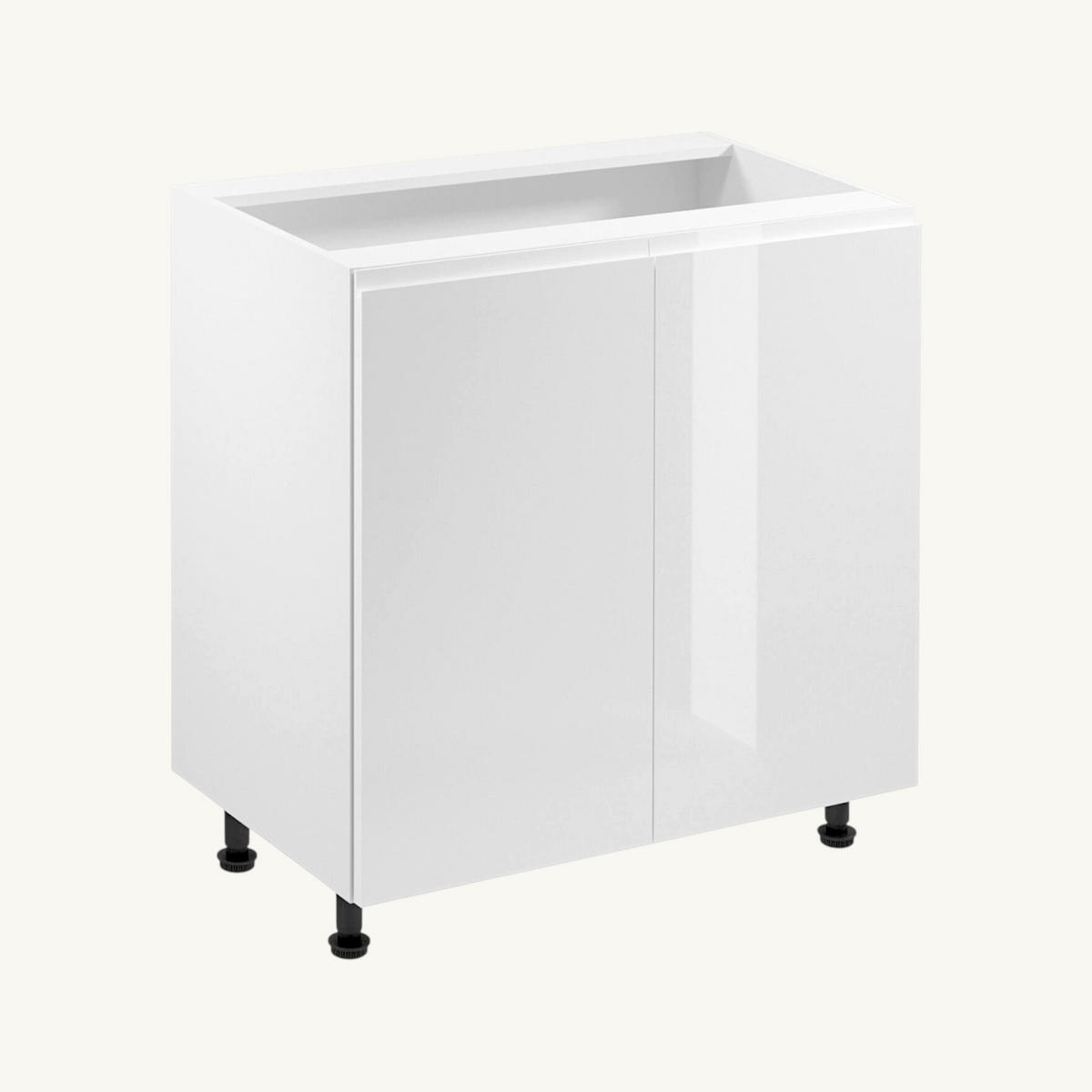 WINKELKÜCHE 260 x 210 cm Glanzia – KU-S12 – Weiß – Weiß / Hochglanz - Weiß, Holzwerkstoff (260/212/210cm) - hi-markt