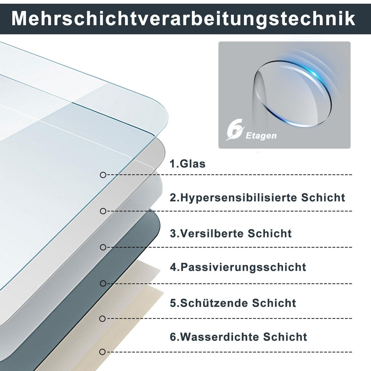 BADSPIEGEL Modern Finng 70/70/2.4 cm - Alufarben, Metall (70/70/2.4cm) - ZMH