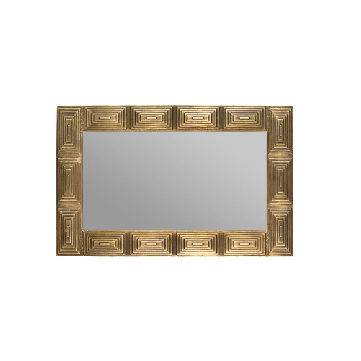 WANDSPIEGEL Volan 70x110 cm Gold - Goldfarben, Holzwerkstoff (70/110/4cm) - Dutchbone