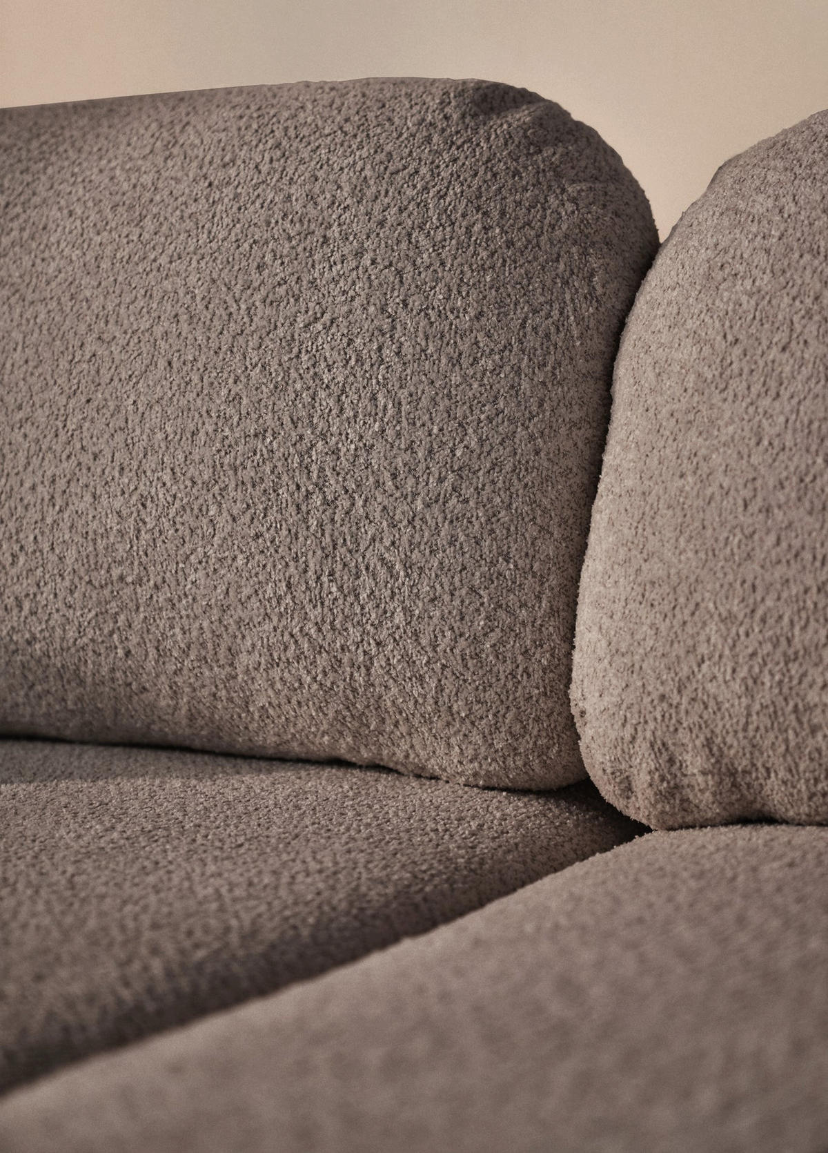 ROHOVÁ pohovka Tvoya, šedohnědé bouclé - černá/šedohnědá, textil/plast (175/267cm) - Selsey