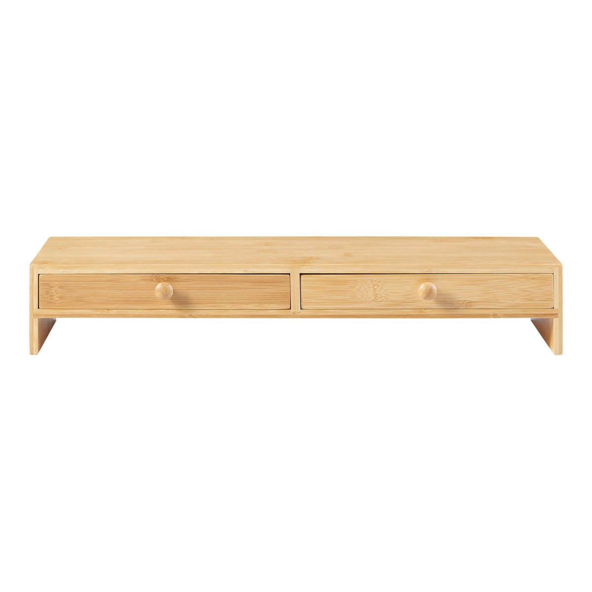 MONITORSTÄNDER Hallstahammar - Naturfarben, Holz (18/56/9.5cm) - [en.casa]