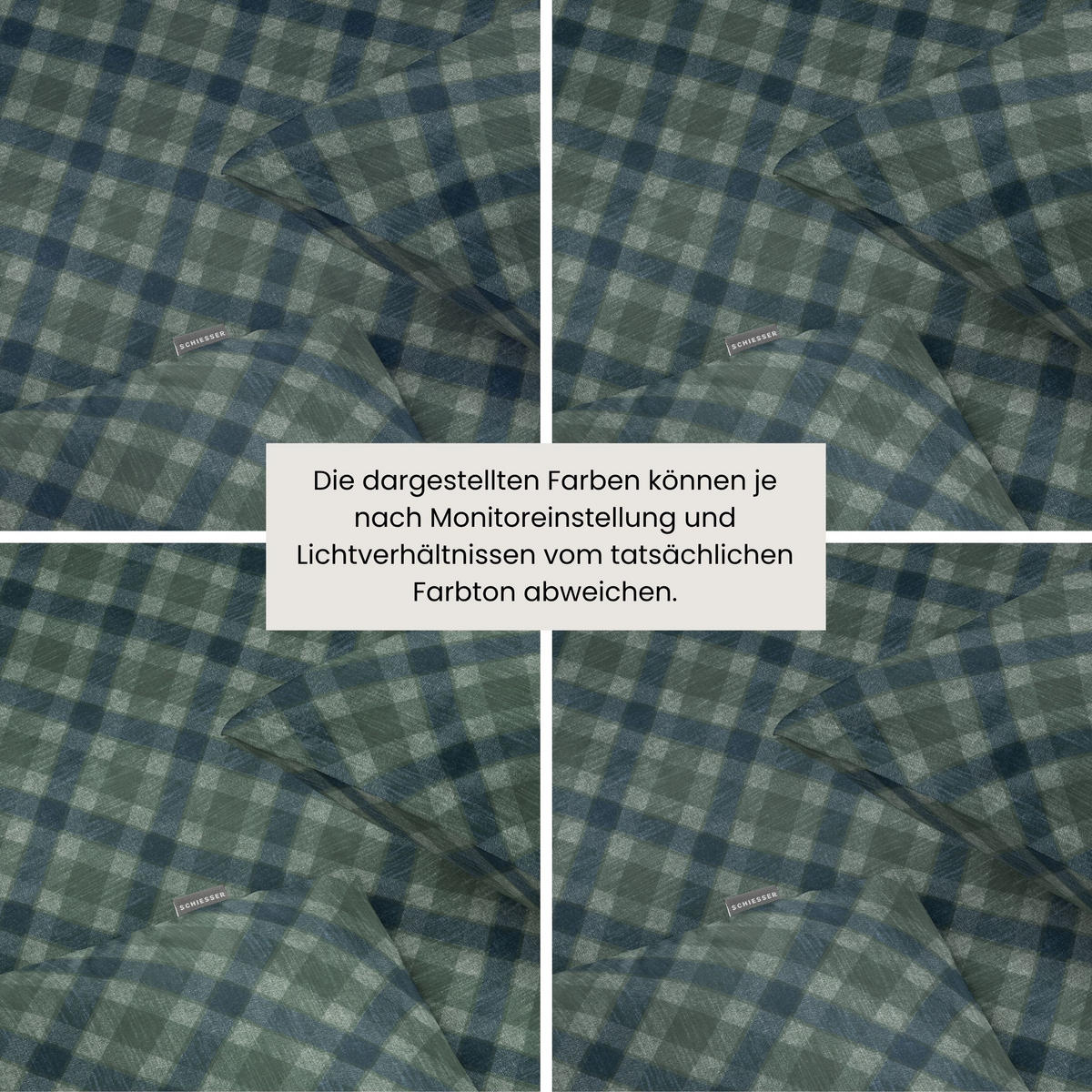 BETTWÄSCHESET Daniel - Feinbiber - 2-teilig - 135x200 cm - Petrol - Petrol, Textil (135/200cm) - SCHIESSER